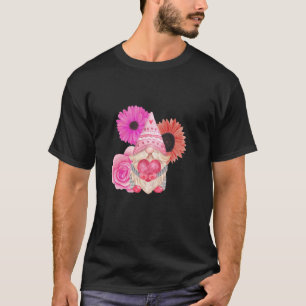 Happy Valentine's Day Gnome Sunflowers T-Shirt