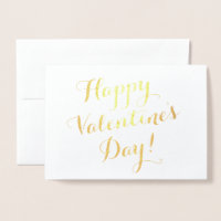 Happy Valentine's Day gold script calligraphy