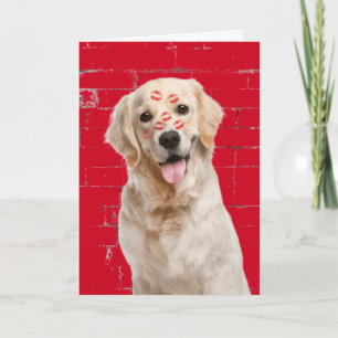 Happy Valentine's Day Golden Retriever Card