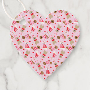 Happy Valentines Day Golden Retriever Dogs Favour Tags