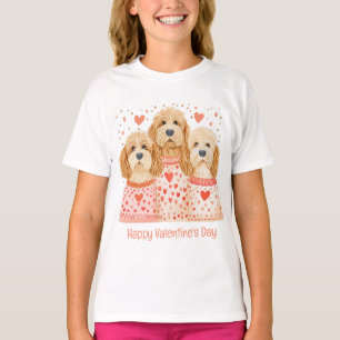 Happy Valentines Day Goldendoodle Dogs T-Shirt