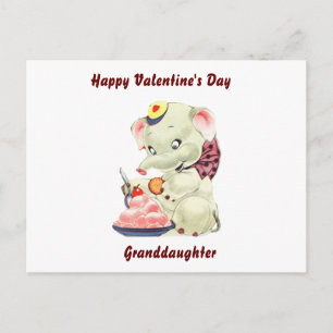 Happy Valentine's Day Granddaughter Postcard