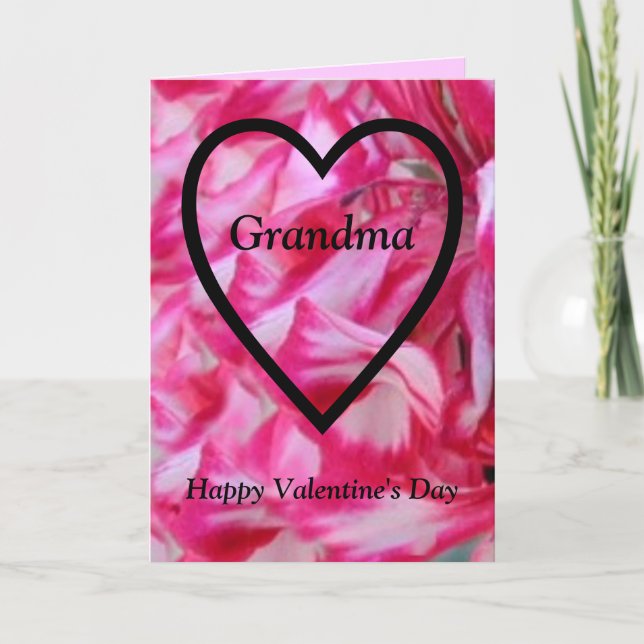Happy Valentine's Day Grandma Holiday Card (Front)