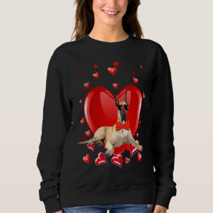 Happy Valentines Day Great Dane Dog V Day Sweatshirt