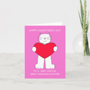 Happy Valentine's Day Great Granddaughter Card