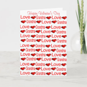 Happy Valentine's Day Greeting Card Grandma Heart
