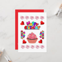 Happy Valentine's Day Happy Birthday Invitation 