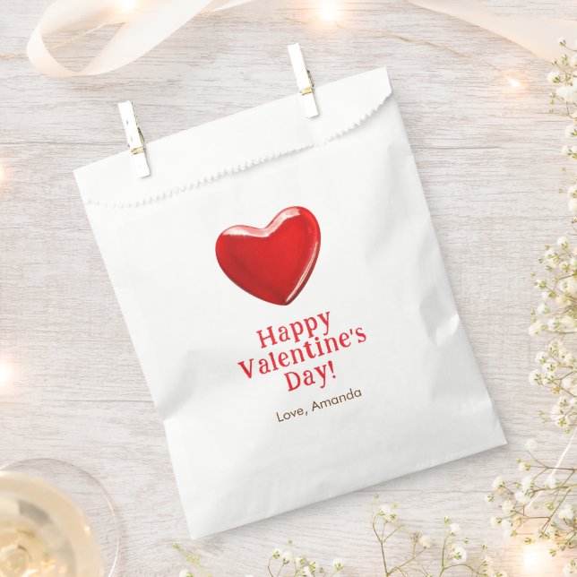 Happy Valentine's Day heart candy sweet treat Favour Bags (Clipped)