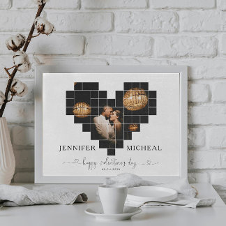 HAPPY VALENTINE'S DAY HEART COLLAGE POSTER