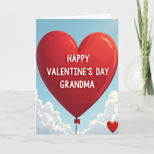 Happy Valentines Day Heart Grandma Card