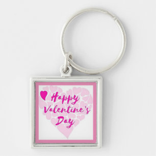 "HAPPY VALENTINE'S DAY" HEART KEY RING