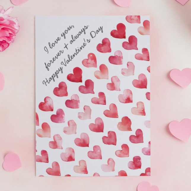 Happy Valentines Day Heart Pink Red Romantic Holiday Card (Creator Uploaded)