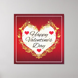 Happy Valentine's Day Heart Shape-47949 Canvas Print