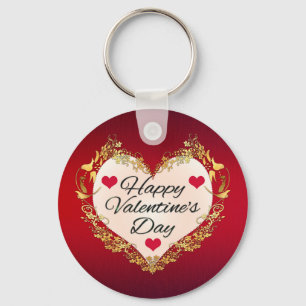 Happy Valentine's Day Heart Shape-47949 Key Ring