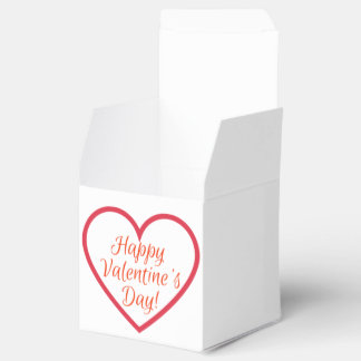 Happy Valentines Day Heart Shaped Logo Favour Box