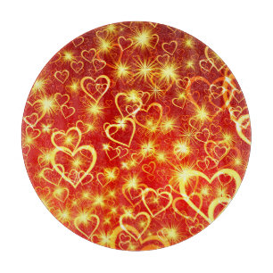 Happy Valentine's Day Heart Shapes Pattern-25622 Cutting Board