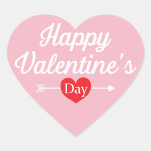 Happy Valentine's Day Heart Sticker
