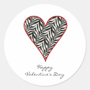 Happy Valentines Day Heart Stickers