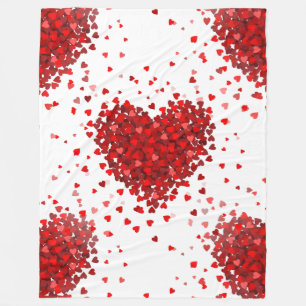 happy valentines day hearts blanket