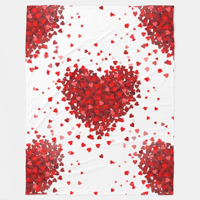 happy valentines day hearts blanket (Front)