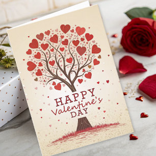 Happy Valentines Day hearts Card