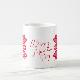 Happy Valentines Day Hearts Coffee Mug
