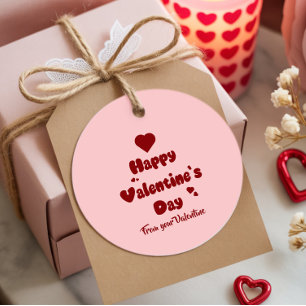 Happy Valentine's Day Hearts Cute Favor Tags