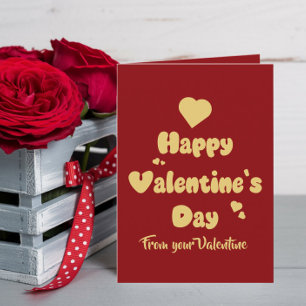 Happy Valentine's Day Hearts Cute Holiday Card