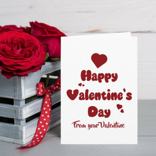 Happy Valentine's Day Hearts Cute Holiday Card