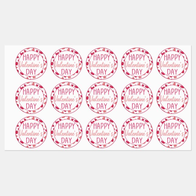 Happy Valentine's Day hearts gift or cookie (Sheet)