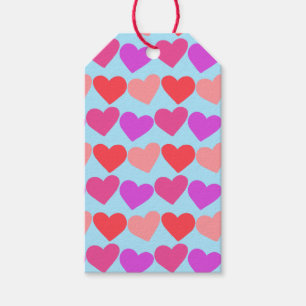 Happy Valentines Day Hearts Groovy Retro CUSTOM Gift Tags