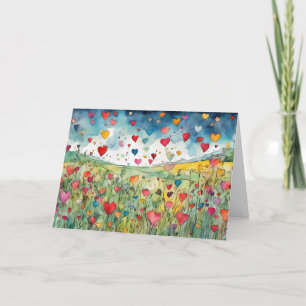 Happy Valentine's Day Hearts Holiday Card