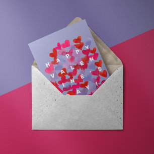 Happy Valentine's Day hearts Postcard