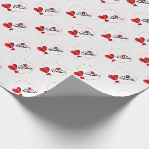 Happy Valentine's Day Hearts Wrapping Paper