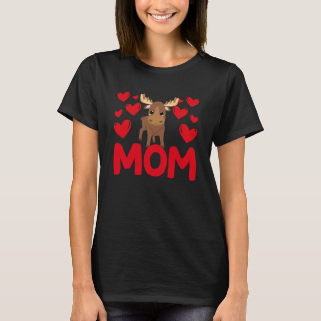Happy Valentine's Day Highland Cow Mom Mothers Day T-Shirt (Front)
