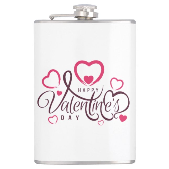 Happy Valentine's Day! Hip Flask (Front)
