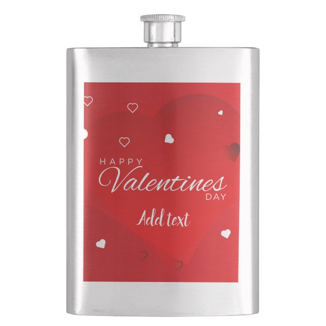 Happy Valentine's Day Hip Flask (Front)