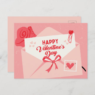 Happy valentine's day holiday postcard