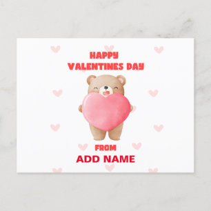 Happy Valentines Day Holiday Postcard