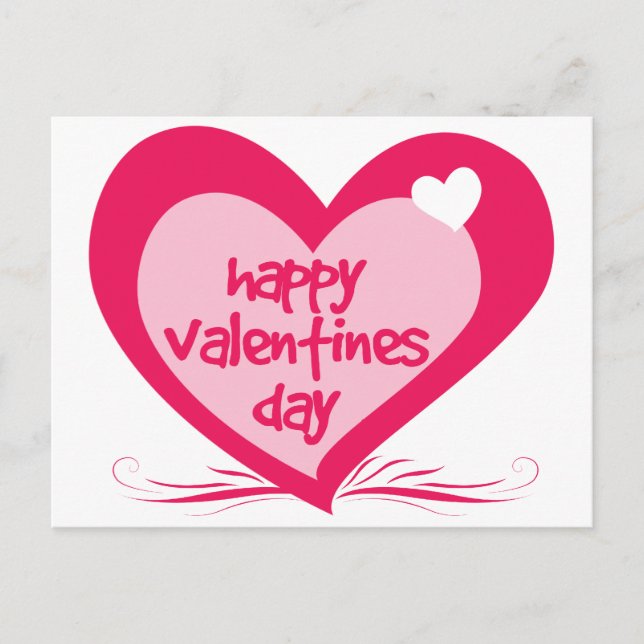 Happy Valentines Day Holiday Postcard (Front)