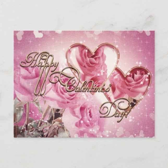 Happy Valentine's Day Holiday Postcard (Front)
