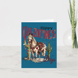 Happy valentine's day horse western love cowgirl card