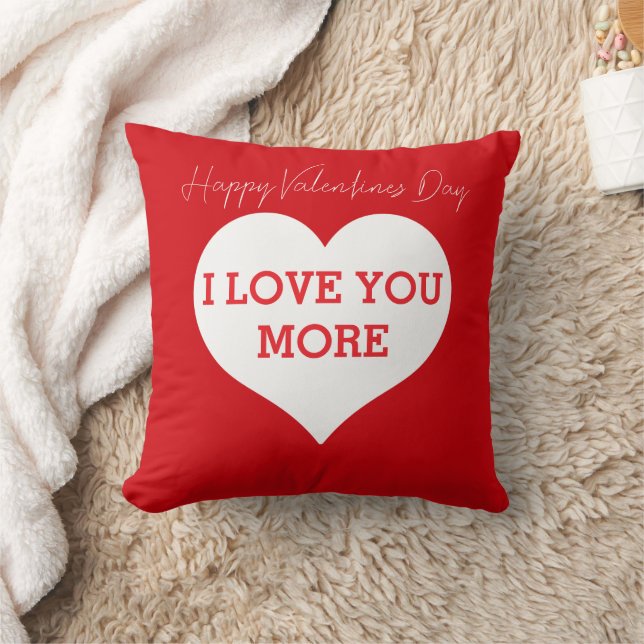 Happy Valentine's Day I Love You More Boyfriend  Cushion (Blanket)