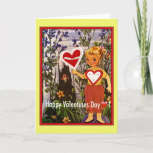 Happy Valentines Day in the Forest Holiday Card