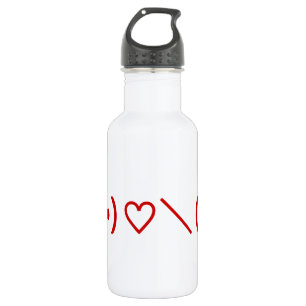 Happy Valentine's Day / Japanese Emoticons 532 Ml Water Bottle