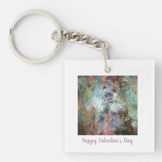 Happy Valentine's Day.  Key Ring (Front)
