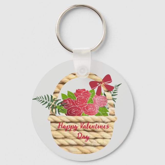 Happy Valentines Day Key Ring (Front)