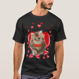 Happy Valentines Day Kitten   Cat  V Day T-Shirt