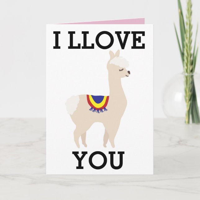HAPPY VALENTINE'S DAY LLAMA CARDS (Front)