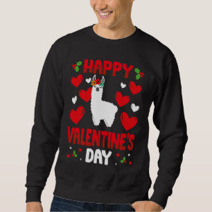 Happy Valentines Day Llama Heart Love Animal Sweatshirt
